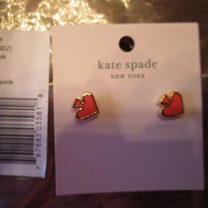 Kate Spade Enamel Stud Earrings - Geranium